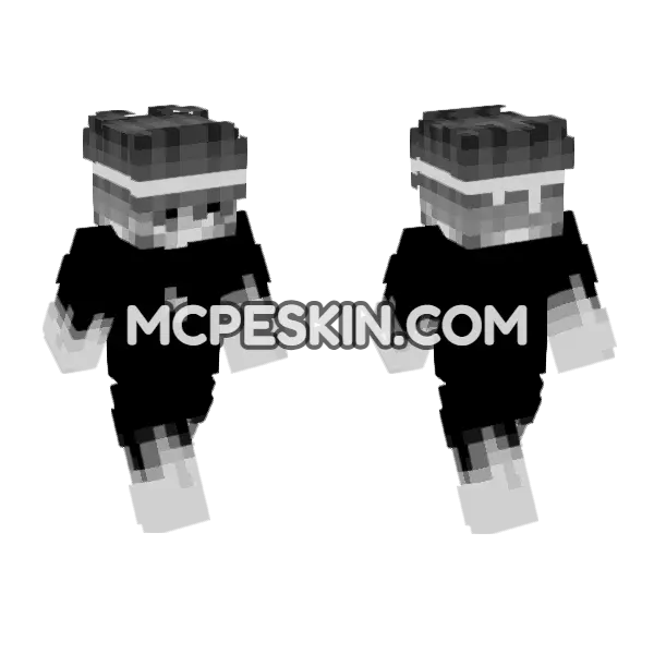 Shadow Skin 9 Minecraft Bedrock skin, front and back