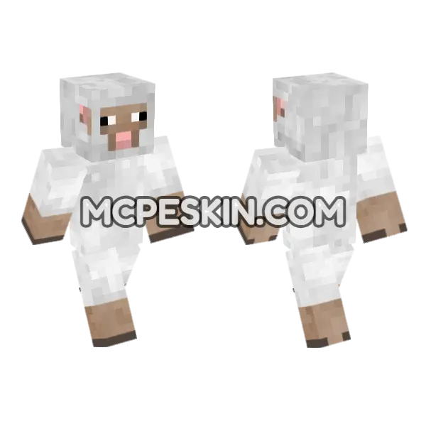 Sheep Man Minecraft Bedrock skin, front and back