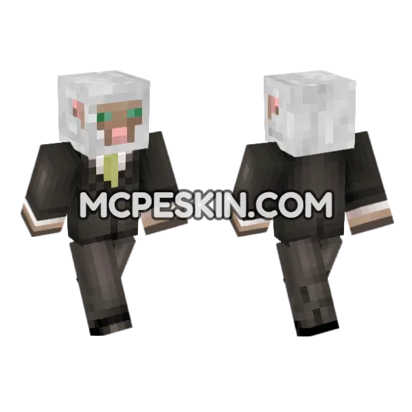 Sheep Suit Minecraft Bedrock skin, front and back