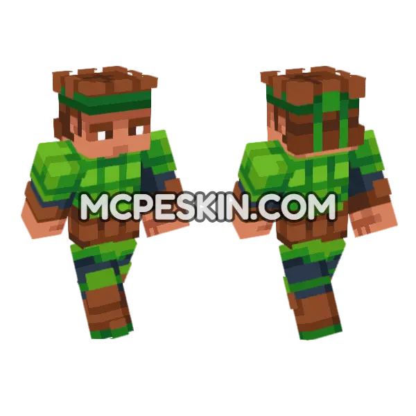 Shelldon The Scarecrow Minecraft Bedrock skin, front and back