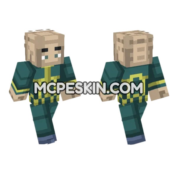 Shigekiyo Yangu Train Skin Minecraft Bedrock skin, front and back