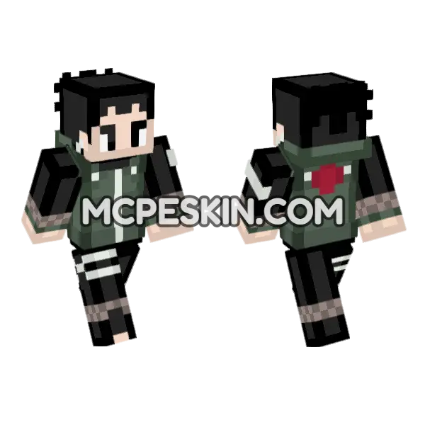 Shikamaru Minecraft Bedrock skin, front and back