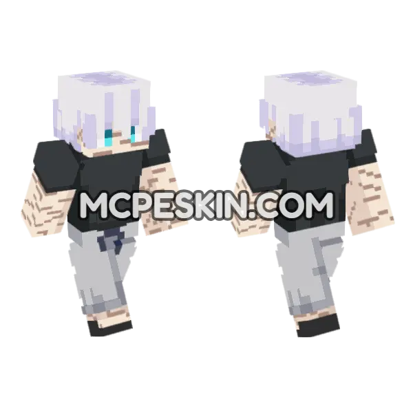 Shinjuku Showdown Gojo Vs Sukuna Minecraft Bedrock skin, front and back