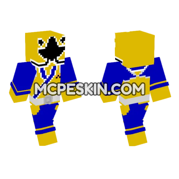Shinken Gold Minecraft Bedrock skin, front and back