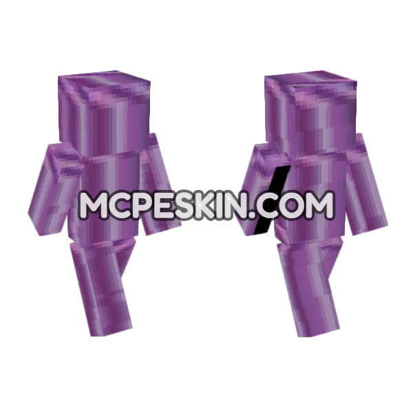 Shiny Purple Thing Minecraft Bedrock skin, front and back
