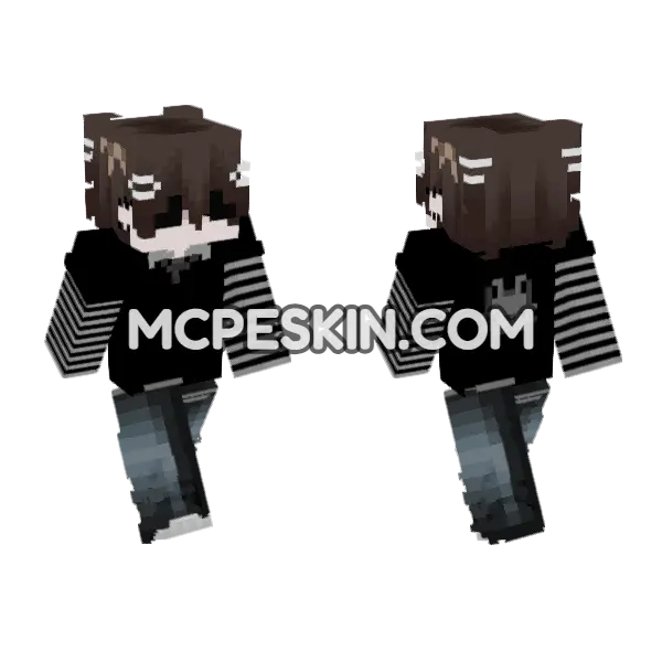 Shirt D 6432855 Minecraft Bedrock skin, front and back