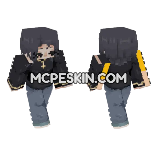Shizuku 128x Minecraft Bedrock skin, front and back