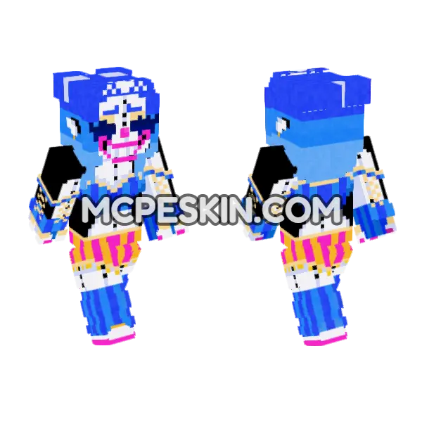Showbiz Circus Ballora Minecraft Bedrock skin, front and back