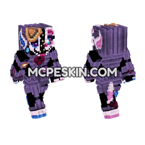 Showbiz Circus Ennard Minecraft Bedrock skin, front and back