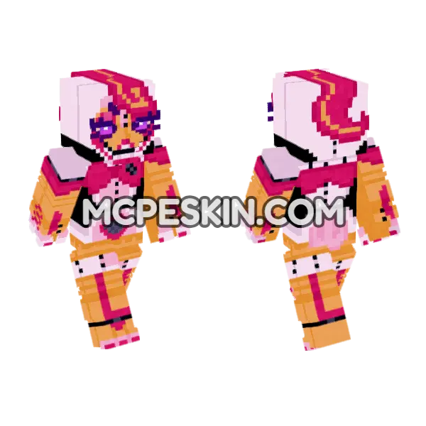 Showbiz Pizza Funtime Chica Minecraft Bedrock skin, front and back