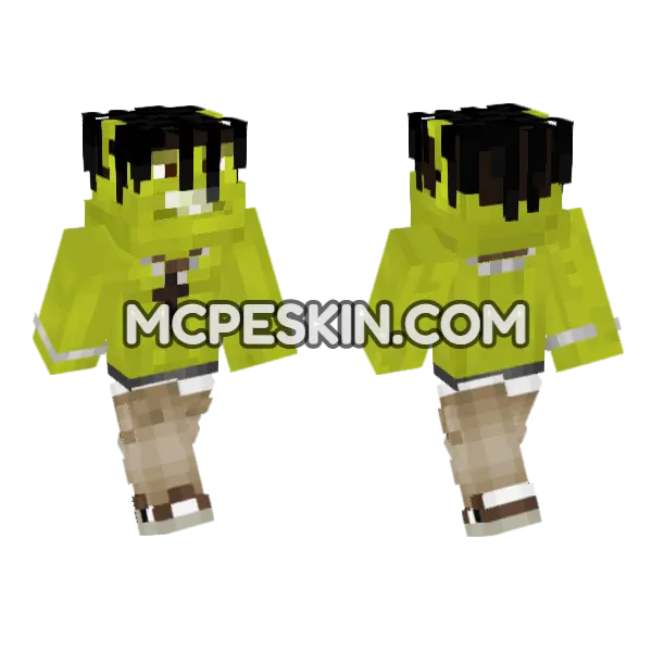 Shrek Skin Minecraft Bedrock skin, front and back