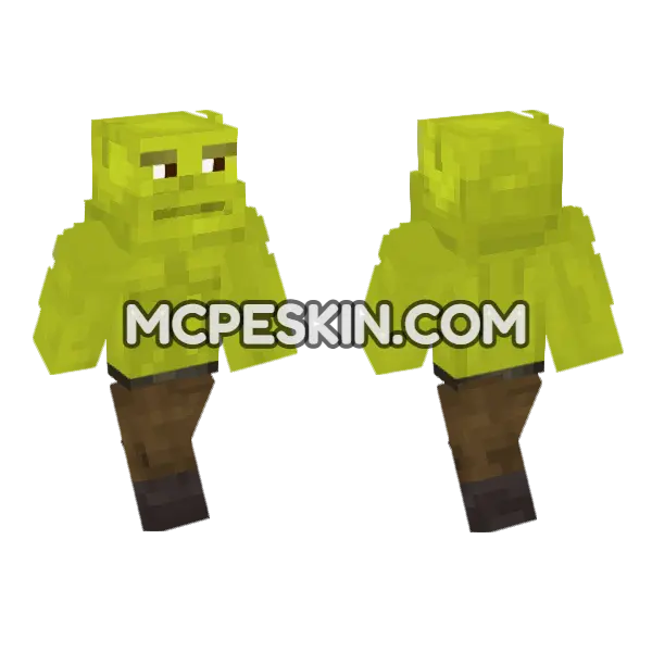 Shrek Skin Minecraft Bedrock skin, front and back