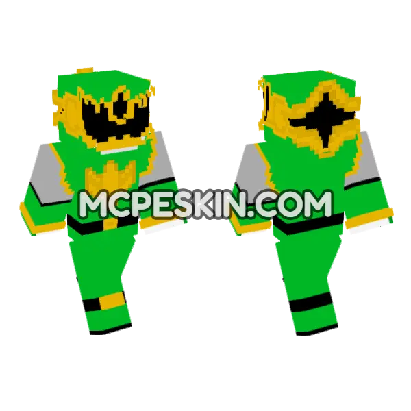 Shurikenger Fire Mode Minecraft Bedrock skin, front and back