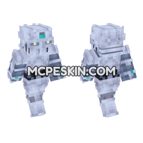 Silver Chariot Skin Minecraft Bedrock skin, front and back