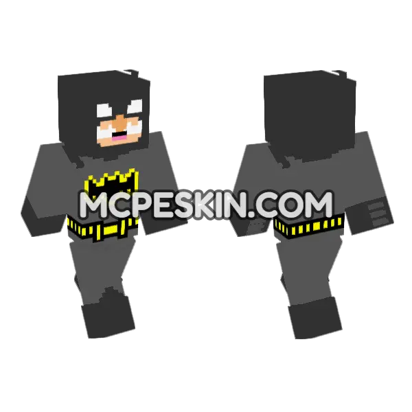 Simi Batman Minecraft Bedrock skin, front and back