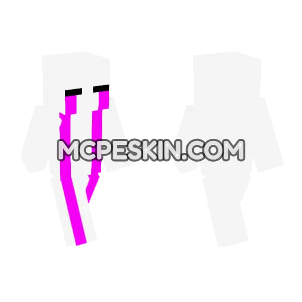 Simple Pink Figure Minecraft Bedrock skin, front and back
