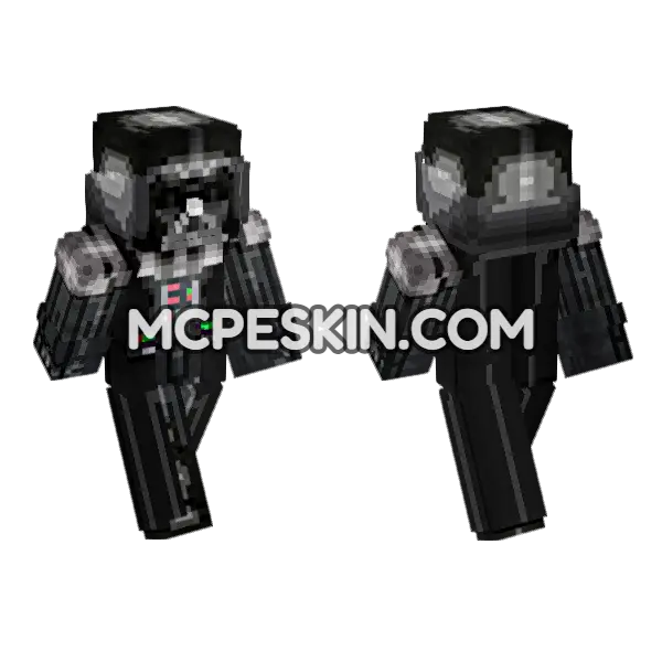Sith Lord Darth Vader Anakin Skywalker Minecraft Bedrock skin, front and back