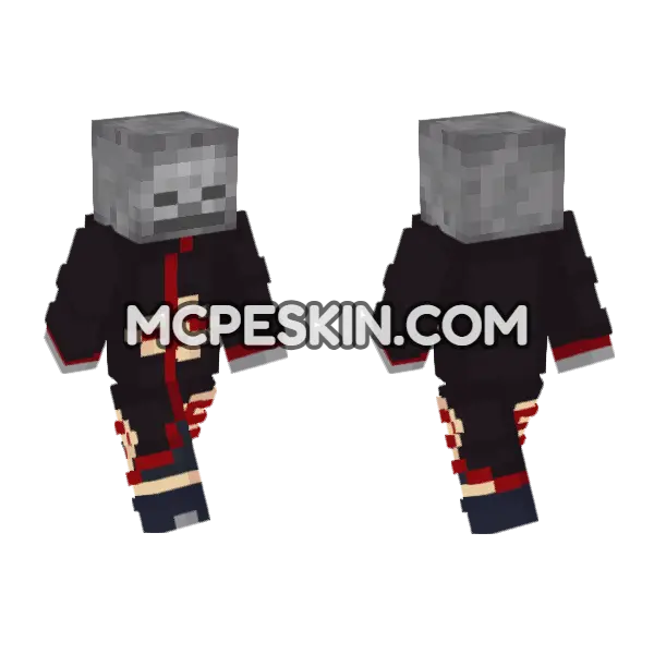 Skeleton Skin Minecraft Bedrock skin, front and back