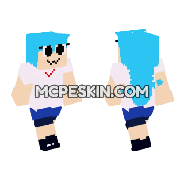 Ski HD Remake Minecraft Bedrock skin, front and back