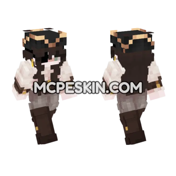 Skin18 Anime Character Minecraft Bedrock skin, front and back