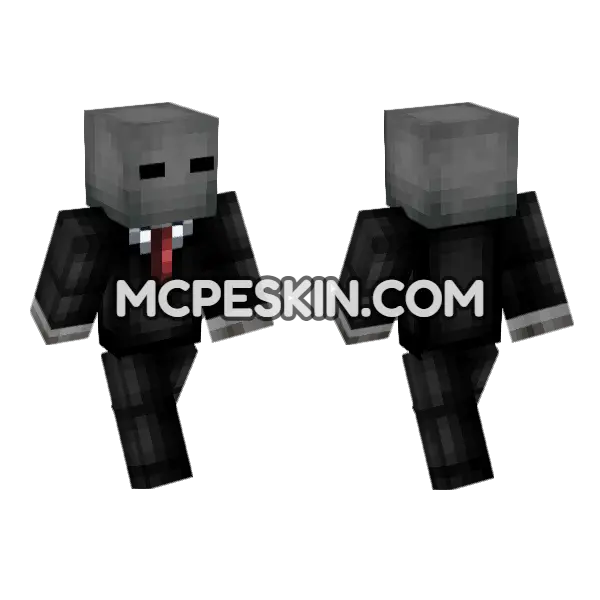 Skin2 Black Suit Minecraft Bedrock skin, front and back