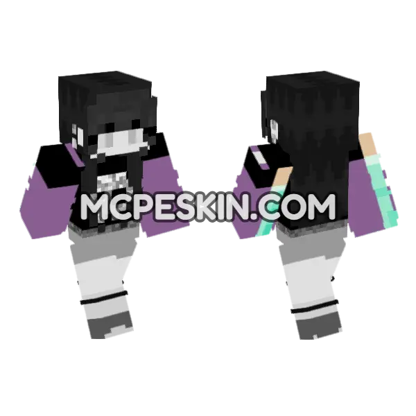 Skull Hoodie Character, front and back
