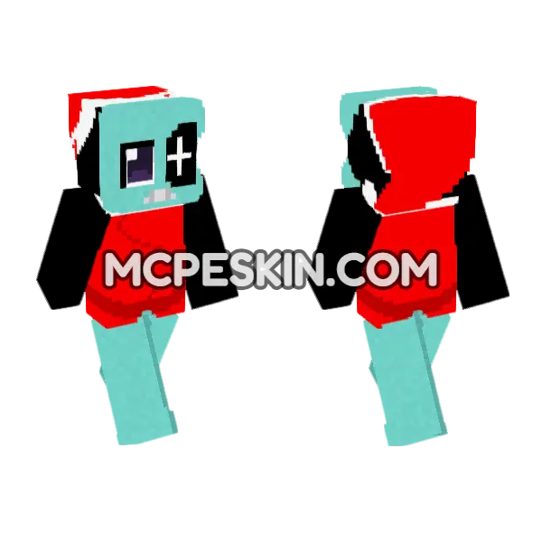 Sleepy Santa Dandy Minecraft Bedrock skin, front and back
