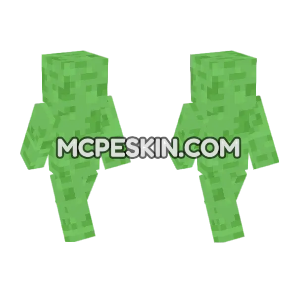 Slime Block Minecraft Bedrock skin, front and back