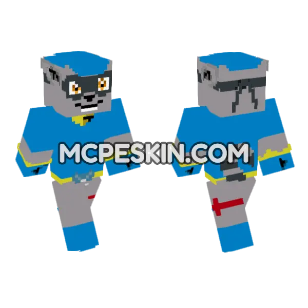 Sly Cooper Skin Minecraft Bedrock skin, front and back