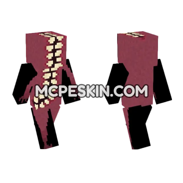 Smile Room Trevor Henderson Minecraft Bedrock skin, front and back