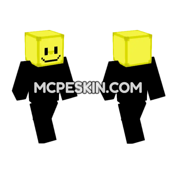 Smiley Block Minecraft Bedrock skin, front and back