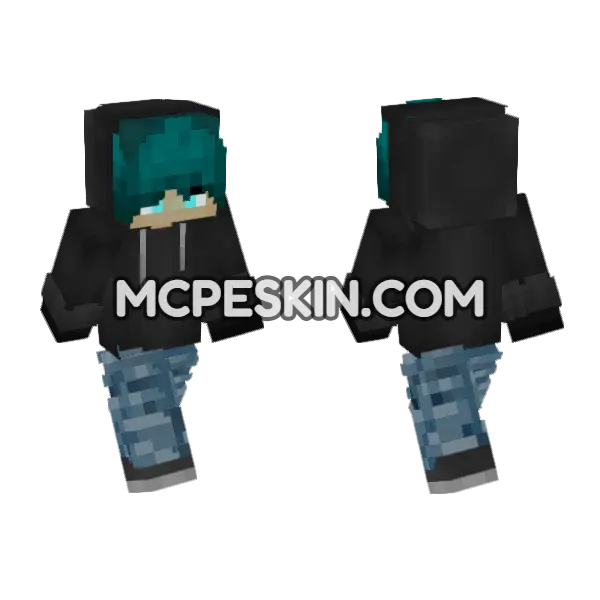 Smoother Outerlayer Steve Minecraft Bedrock skin, front and back