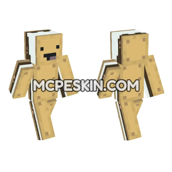 S'mores Sandwich Skin Minecraft Bedrock skin, front and back