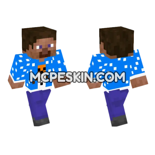 Snow Golem Sweater Steve, front and back