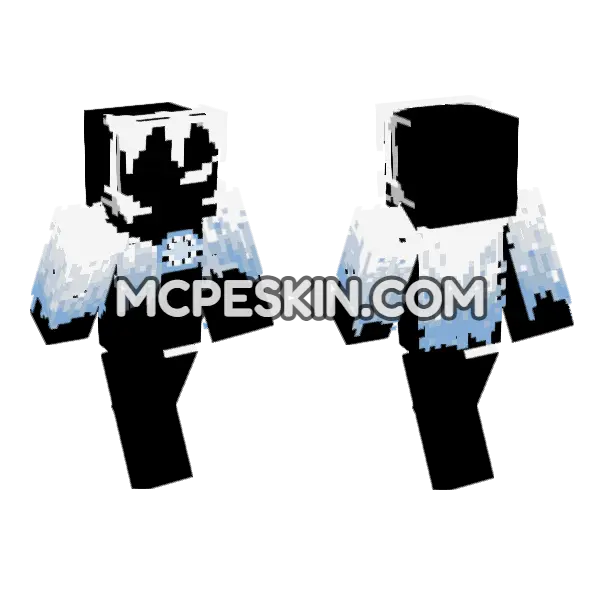 Snow Null Skin Minecraft Bedrock skin, front and back