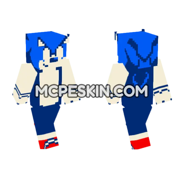 Sonic 1 NES Version Skin Minecraft Bedrock skin, front and back