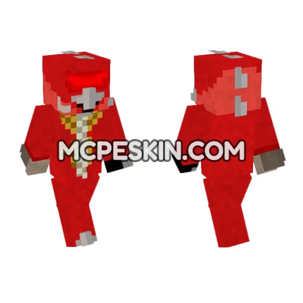 Soviet Gigan Red Minecraft Bedrock skin, front and back