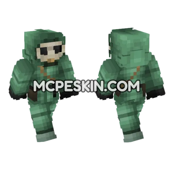 Soviet NBC Troop Minecraft Bedrock skin, front and back
