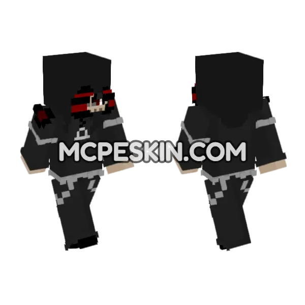 Space Shade Minecraft Bedrock skin, front and back