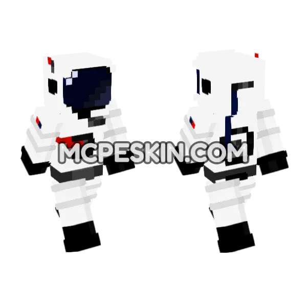 Spaceman Skin Minecraft Bedrock skin, front and back