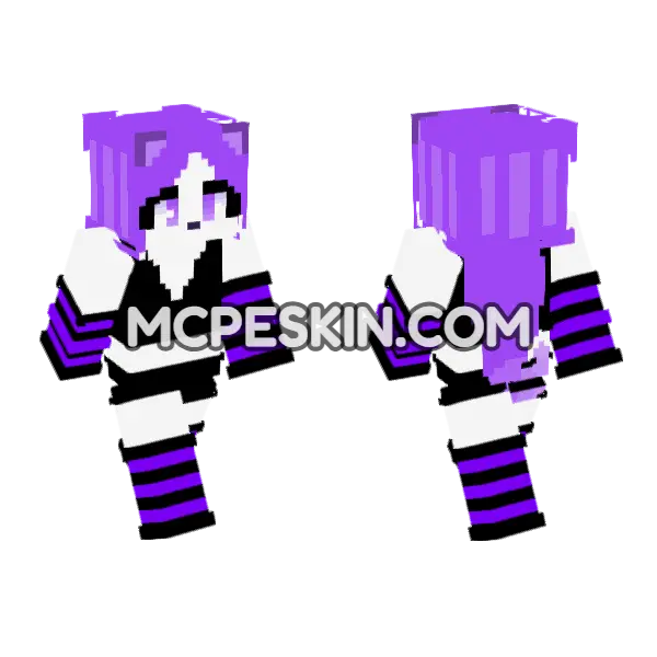 Spaciekatt Skin Minecraft Bedrock skin, front and back