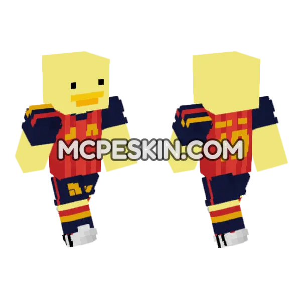 Spain Duck Minecraft Bedrock skin, front and back