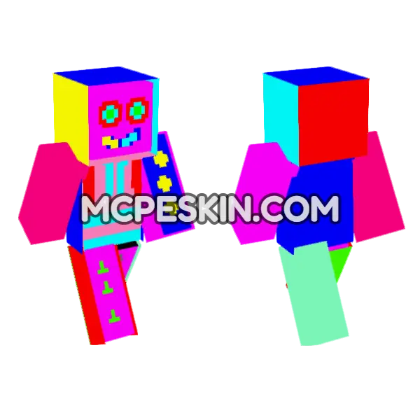 Spam Yum Glitch Minecraft Bedrock skin, front and back