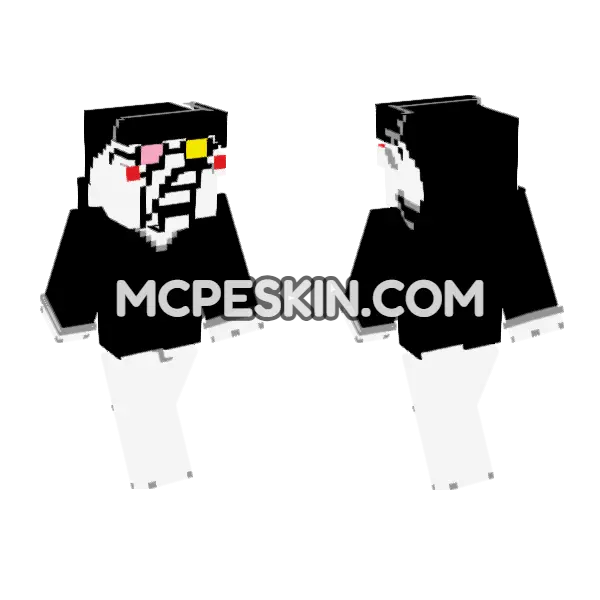 Spamton G Spamton Deltarune Minecraft Bedrock skin, front and back