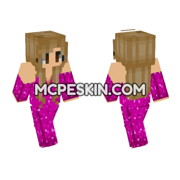 Sparkling Pink Dress, front and back