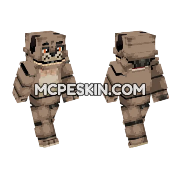 Sparky The Dog Minecraft Bedrock skin, front and back