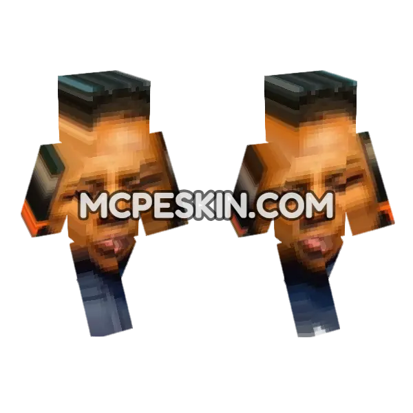 Speedface Minecraft Bedrock skin, front and back