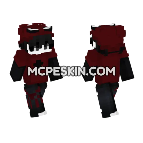 Spider-Man 10 Minecraft Bedrock skin, front and back