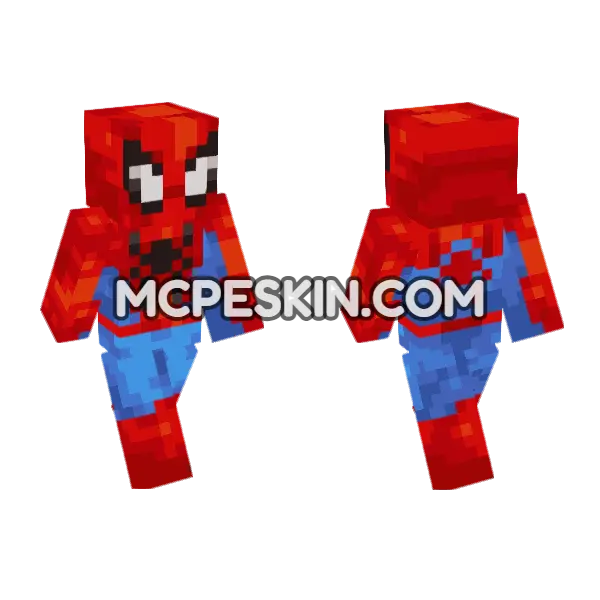 Spider-Man 6 Minecraft Bedrock skin, front and back