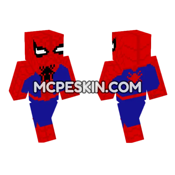 Spider-Man Arach City Minecraft Bedrock skin, front and back